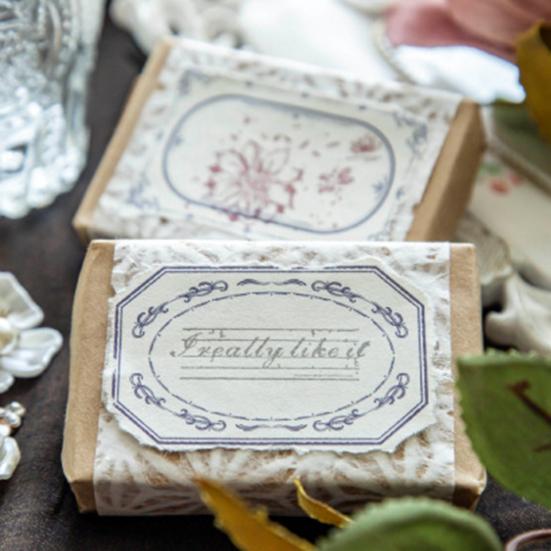 Memo Pad Vintage Style DIY Floral Printing Classic Label Material Literature Journal Pad Office Supplies