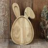 Easter Bunny-Shaped Wooden Serving Tray - Rabbit Design for Afternoon Tea & Snacks, Afternoon Tea Accessory, Rabbit Accessories