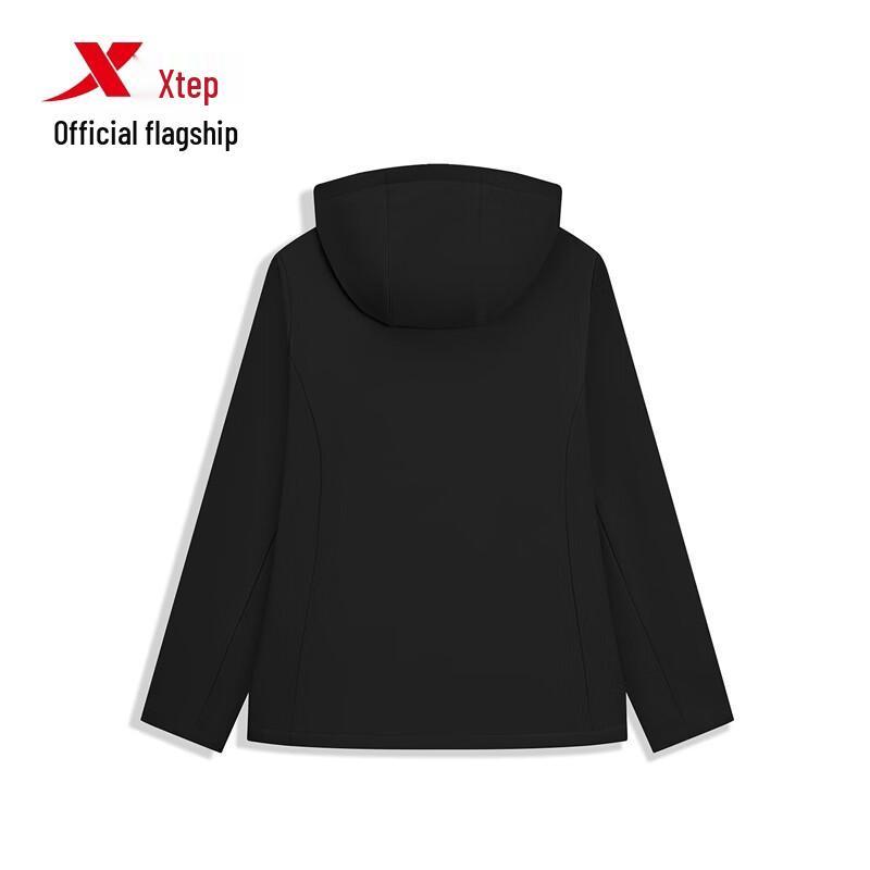 Xtep Women's Softshell Fleece-Lined Windproof Sports Jacket