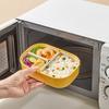 3-Compartment Cute Plastic Lunch Box Portable Detachable Fruit Salad Food Container Divided Bento Box Microwave Safe