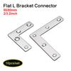 10 Pcs Flat Corner Brace, L Type Shelf Bracket 50/80mm, Heavy Duty Stainless Steel Shelf Supports