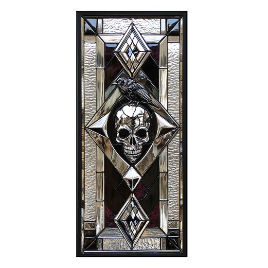 Halloween Window Cling Waterproof PVC Skull Spider Pumpkin Witch Grim Reaper Static Glass Sticker Home Office Party Decoration Decal