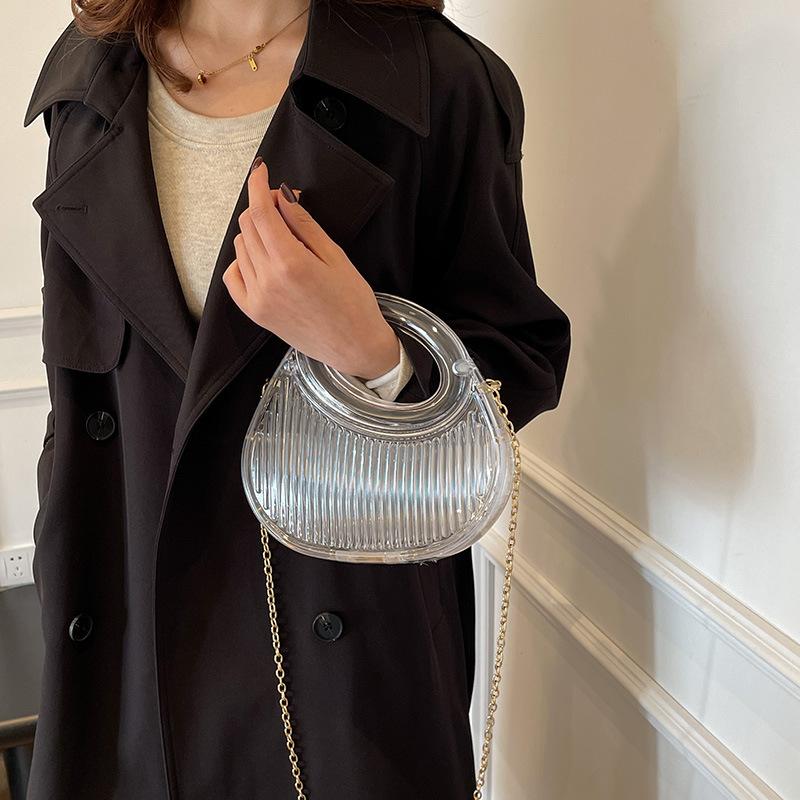 Transparent Acrylic Bag 2025 New European and American Fashion Diamond Portable Women Versatile Chain Messenger Box Bag