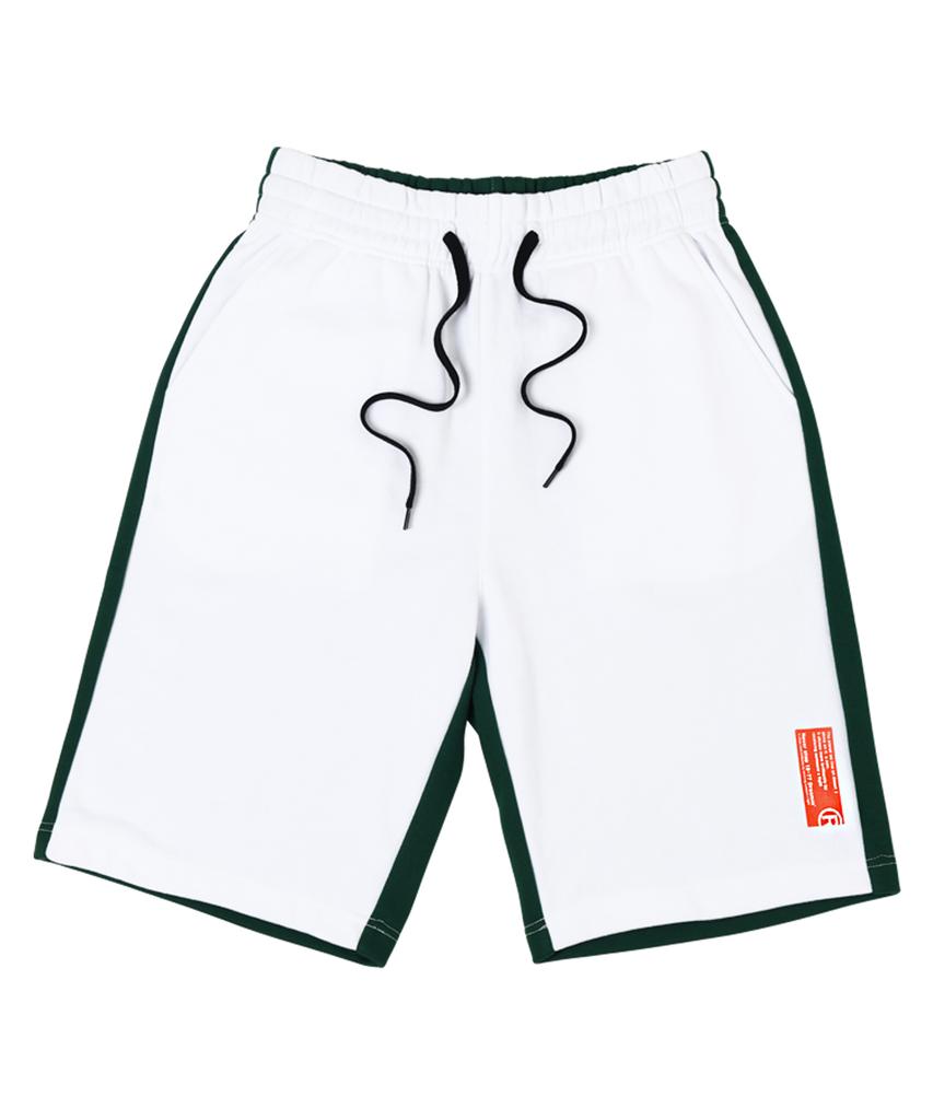 EMOTION PLANET Back Print Half Training Pants (White)