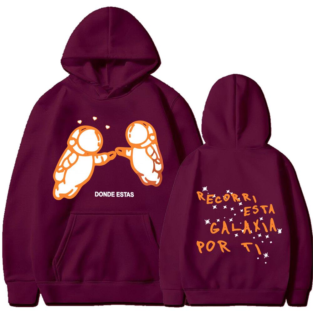 New Thread Recorri Esta Galaxia Por Ti Print Casual Sweater Hoodie Sweater