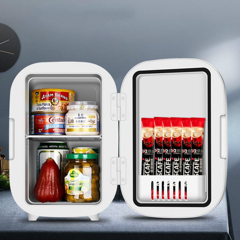 6L Single Door Refrigerators For Heating & Cooling Electric Home Small Fridges Freezer Desktop Cooler Warmer for Office Using