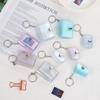 16 Sheets Cute Mini Keychain Photo Album 1/2 Inch Snap Button Pocket Folders Journal Note Material Paper Storage Book Stationery