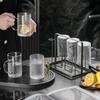 Japanese Style Hammered Glass Cups with Handle