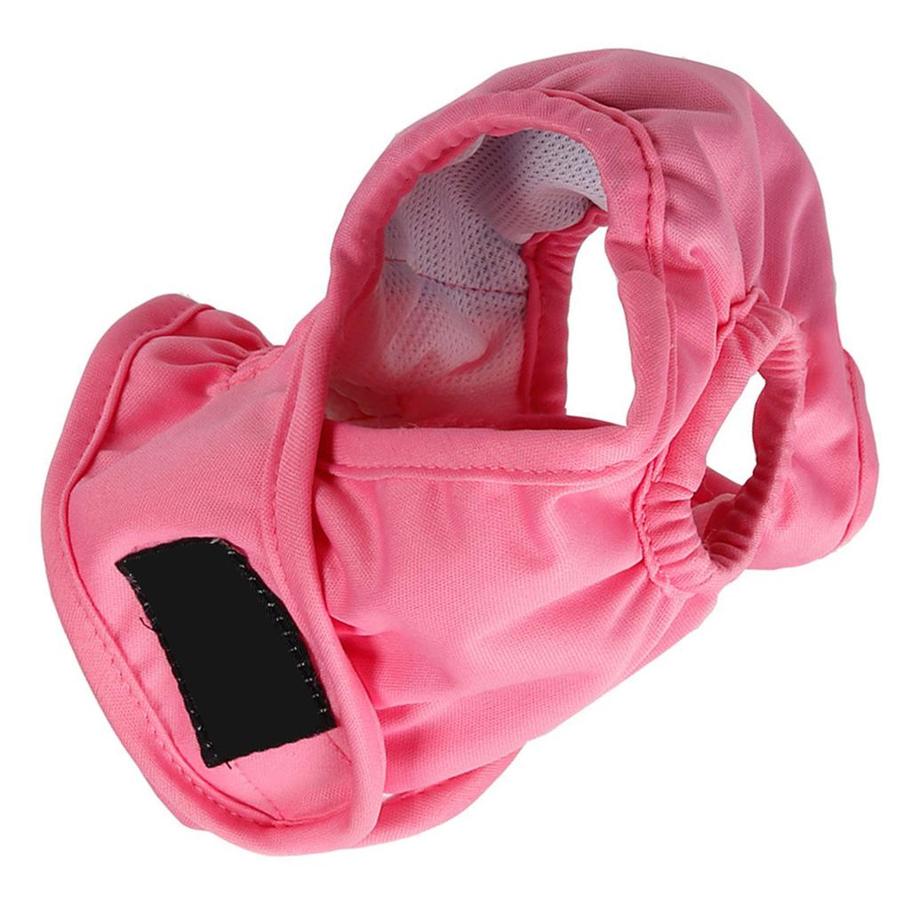 Dog Sanitary Panties Soft Elastic Reusable Washable Absorbent Breathable Female Dog Diapers for Dogs Puppies Pink XL