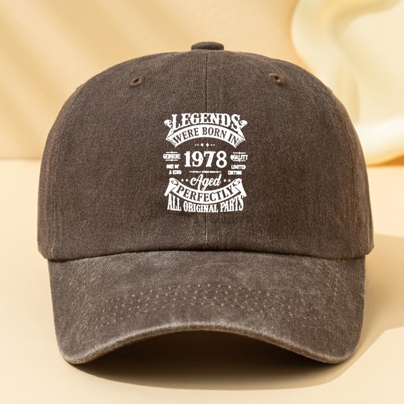 LEGENDS  Print Baseball Cap Unisex Fashion Versatile Hat Classic Retro Washed Outdoor Lightweight Curved Brim Cap Trucker