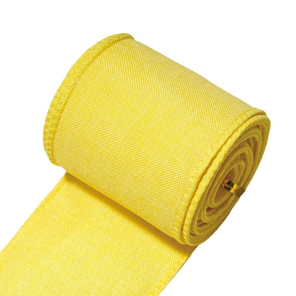 5 Yards/63mm Jute Drahtband Imitation Leinen Bunt Geschenkverpackung Juteband Einfarbig Geschenkverpackung Band