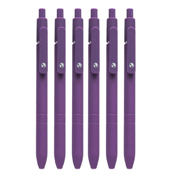 6Pcs Refillable Retractable Ballpoint Pen Office Signing Pen with Pen Clip for Office School 0.5MM Smooth to Write
