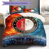 Feyenoord Pattern Bedding Quilt Set Quilt Cover Pillowcase Home Decoration Birthday Gift (1 * Duvet Cover + 2 * Pillowcase, Without Core)