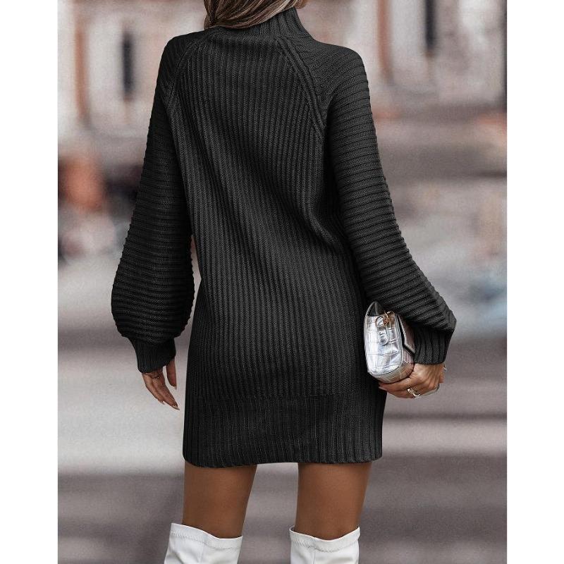 YYFS Dámská móda Ležérní podzim Zima Jednobarevné svetry s dlouhým rukávem a polovičním rolákem