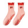 Cotton Pilates Socks Breathable Mid Tube Socks New Cherry Embroidery Socks