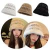 Warm Fluffy Earmuffs Thickened Pullover Cap Fashion Knitted Beanie Hat  Women