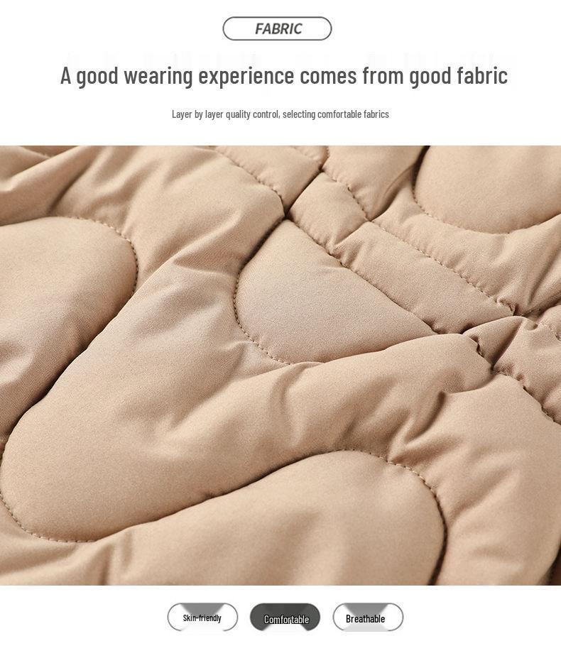 Women's Thickened Down Cotton Coat - Winter Fashion, Versatile Petite Jacket with Turn-down Collar