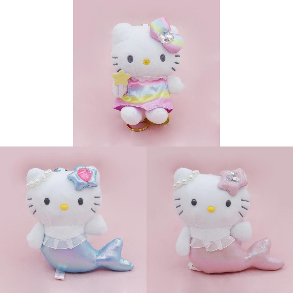 Unicorn Mermaid Rainbow Plush Keychain With Stretching Clip For Anime Fans