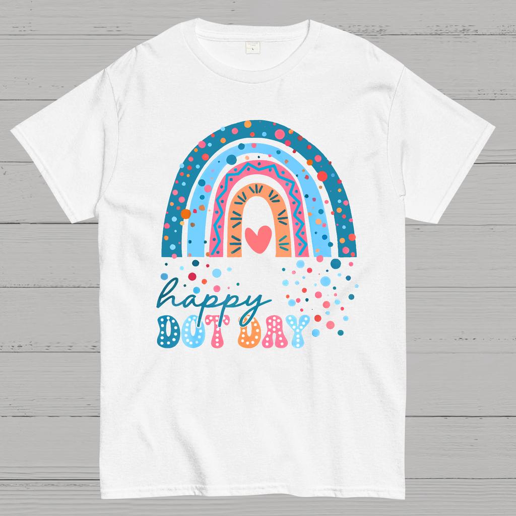 Happy International Dot Day Cotton Summer Casual Cool Loose T-Shirt
