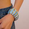 Wide Exaggerated Bracelet Elastic Rope Bead Wide Chunky Bangles Acrylic Bangle  Decoration