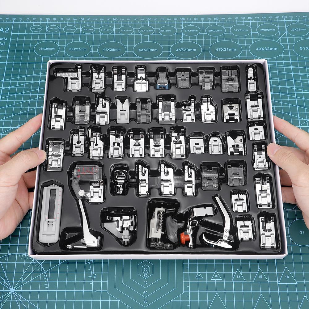 48pc/set Sewing Machine Presser Feet Supplies, Various Sewing Pressure Foot Tool, DIY Sewing Quilting Handicraftwork Accessories