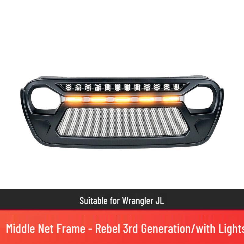 Naštvaná mřížka se světly pro 07-23 Wrangler, Renegade, Gladiator Přední úprava