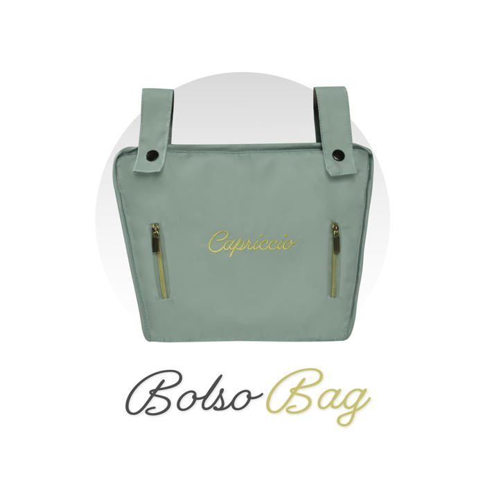 Doll Stroller - DE CUEVAS TOYS - Capriccio - Matching Umbrella - 48x26 Cm - Handlebar 60 Cm - Green