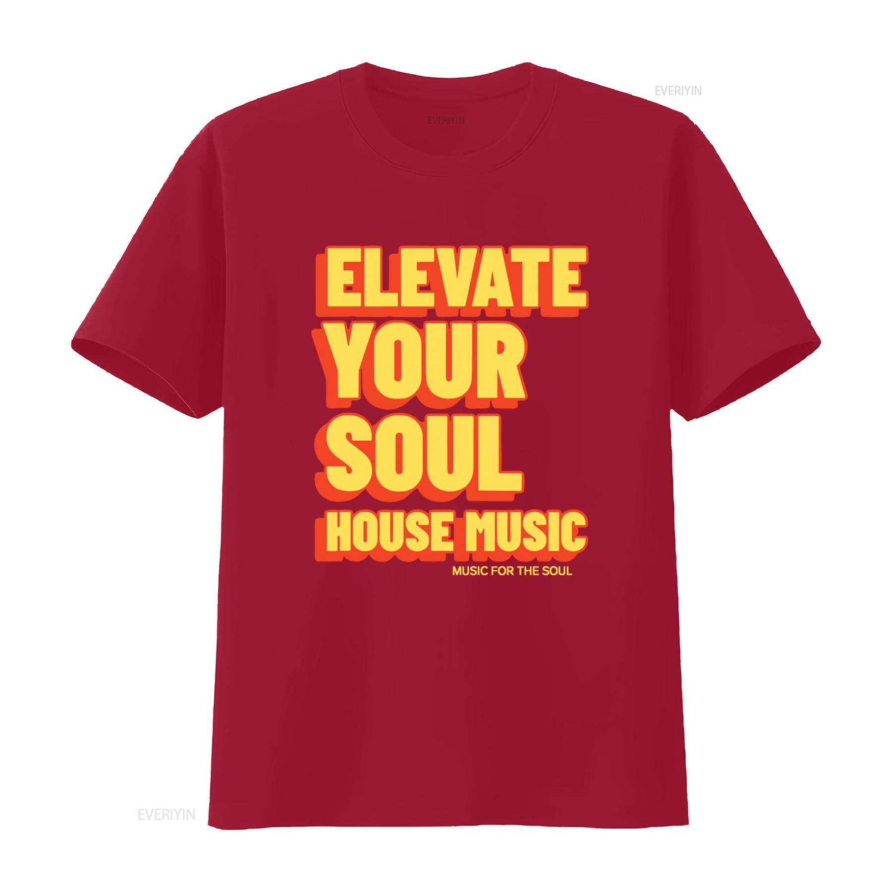 Elevate Your Soul House Music Retro T shirt for DJs and Dance Lovers vintage Washed streetwear fashion homme graphic S