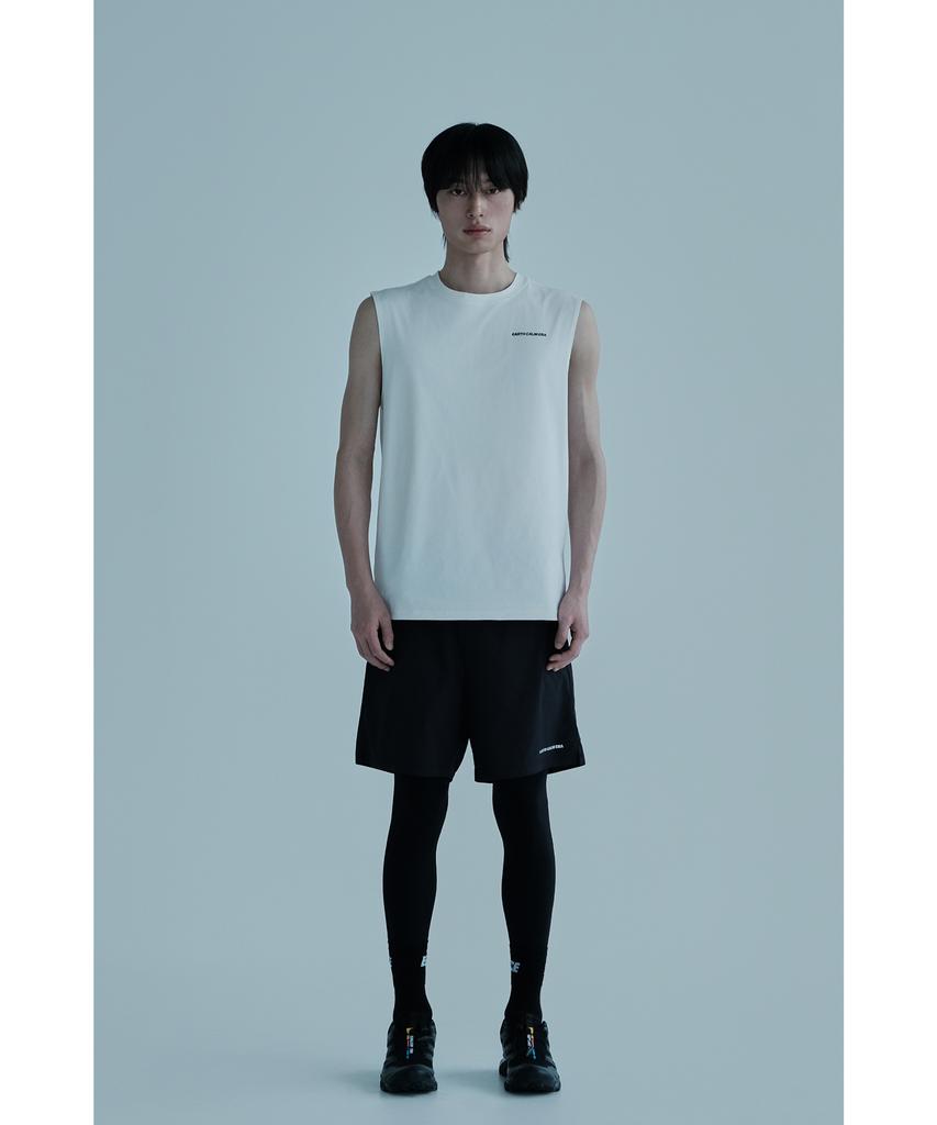 Eolseukamela [2-Pack] 2-In-1 Active 7-Inch Shorts_Half & Long Tights_Black