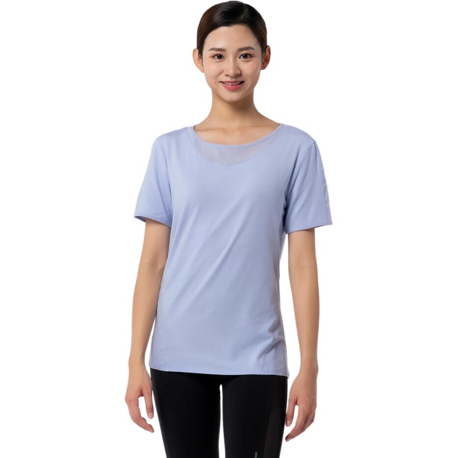 DECATHLON Crew Neck Comfortable Slim Short Sleeve T-Shirt for Women in Pale Blue
