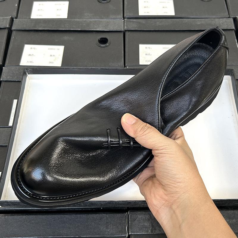 Schafsleder Einteilige Oxford Lederschuhe Herren Business Kleiderleder Atmungsaktiv Bräutigam Hochzeitsschuhe Erhöhend Herren Lederschuhe
