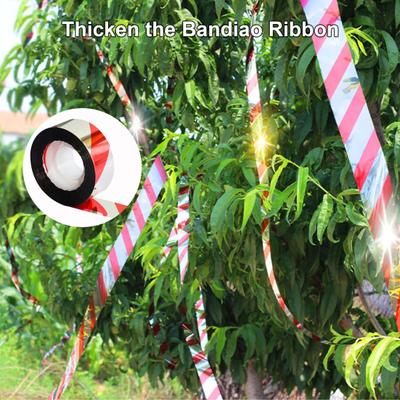 10Pcs 50m Bird Repellent Ribbon Reflective Scare Geese Pigeon Duck Woodpecker Double Side Bird Flash Tape Keep Birds Away Outdoor