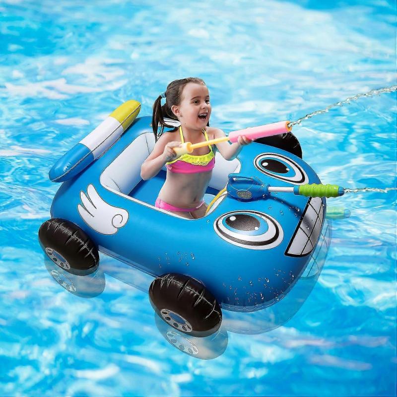 Children Inflatable Car Pool Floating Toy Portable Swimming Ring Summer Water Entertainment Toy