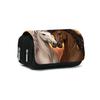 Astuccio a Doppia Aletta in Tessuto con Motivo Cavallo Miglior Regalo per Ragazzi/Ragazze Astuccio Portapenne 3D Uso Scolastico Ufficio Modello Bambini WKA14
