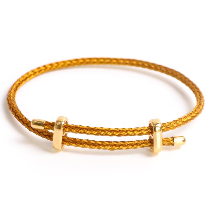 Simple Style DIY Bracelet With Clasp Fashion Stainless Steel Fastener Clasp Bracelet Adjustable Rope Bracelet