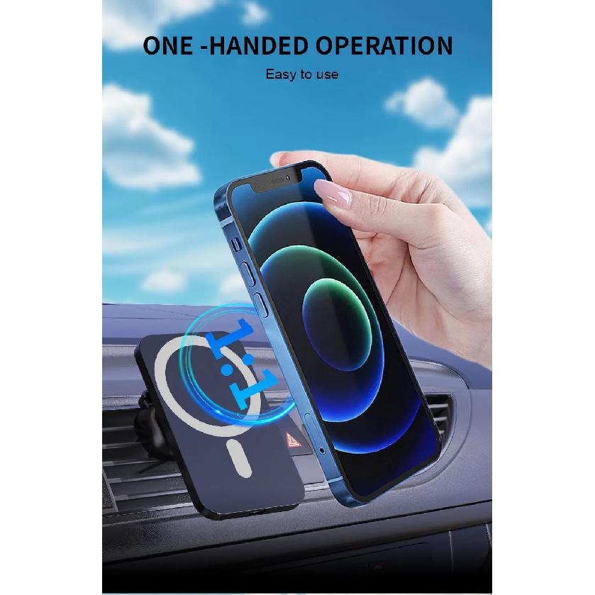 15W Wireless Fast Car Charger 360° Rotation Fast Charging Super Explosion-Proof Universal Car Mount Magnetic Wireless Charger