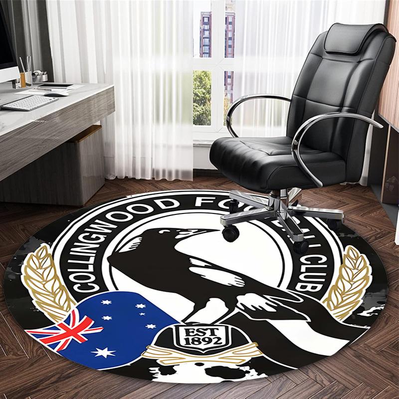 1 pezzo Squadra di Calcio (29) Tappeto Rotondo Stampato Tappeto Rotondo per Sedia Adatto per Camera da Letto Soggiorno Tappeto Decorativo per la Casa