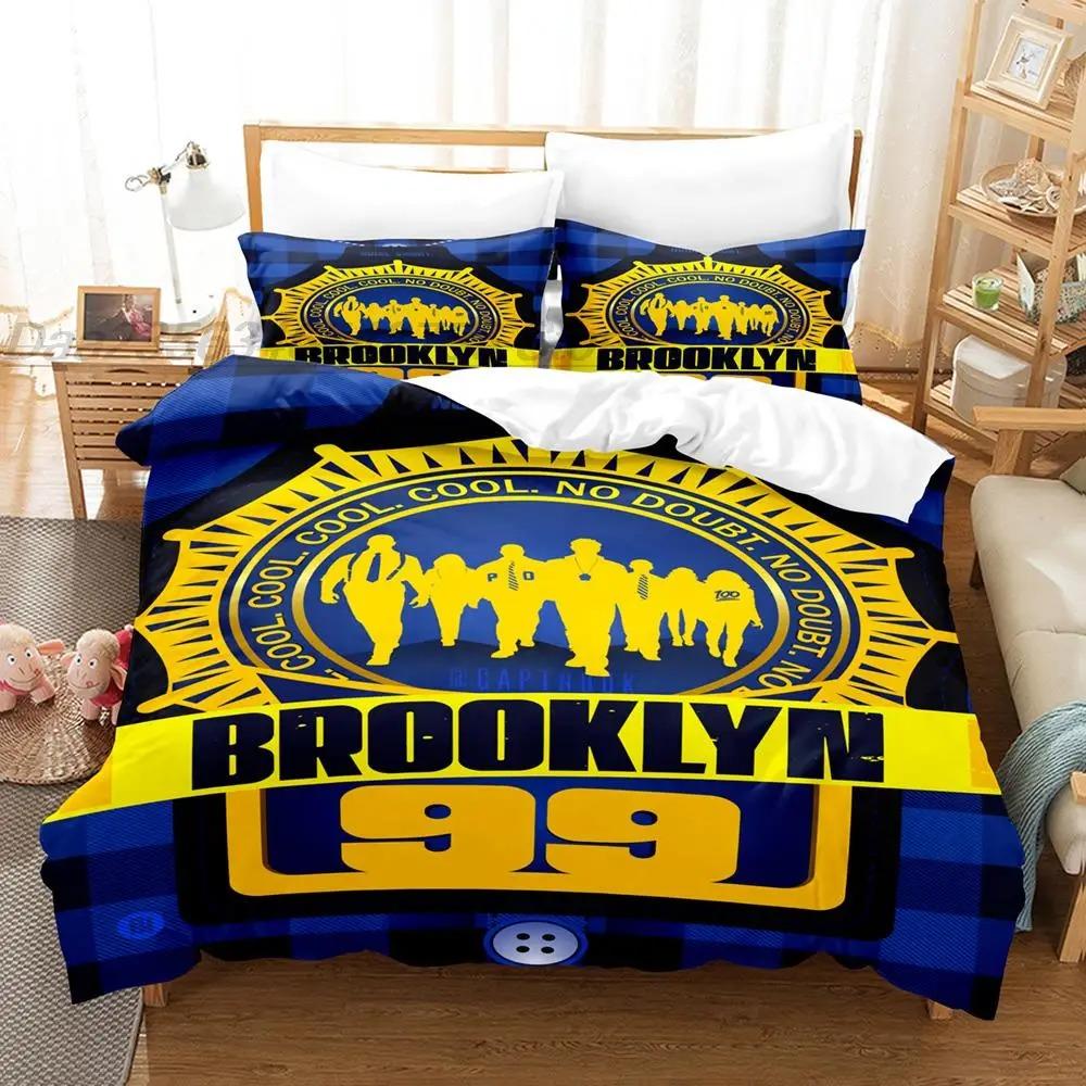 Broklyn-Nine-Nine Beding Set Einzelbett Twin Ful Quen King-Size Abmessungen Abmessungen Bettwäsche-Set Aldult Junge Jungen Schlafzimmer Bettbezug-Sets 3D-Druck