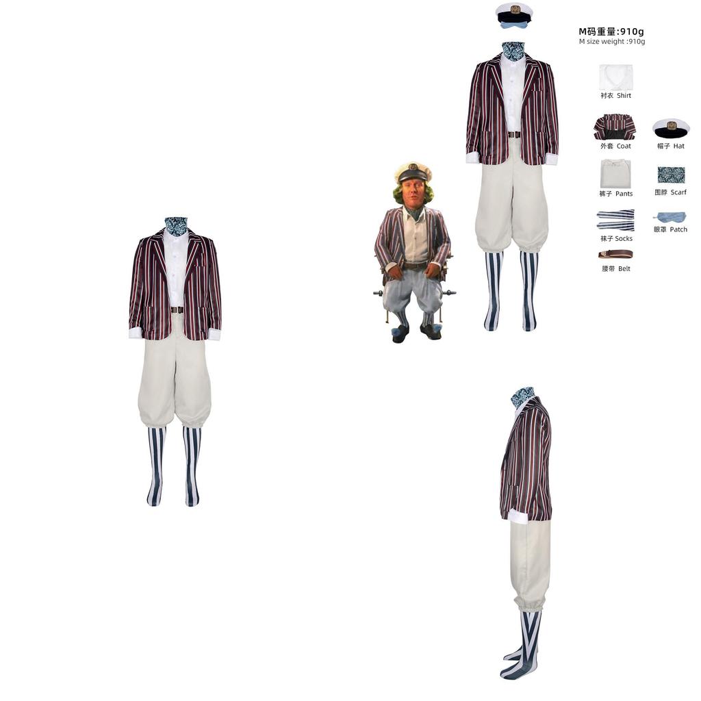 Oompa-loompa Cosplay Costume For 2023 Movie Polyester Fabric In Stock