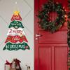 Handcrafted Christmas Door Sign Tiered Hanging Welcome Board Vintage Wall Pendant Teachers