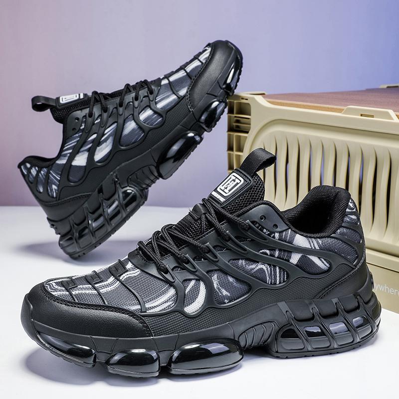 

Мужские спортивные кроссовки больших размеров 45 - Дышащая плетеная сетка, Повседневная обувь, Легкая обувь с амортизацией из ТПУ для улицы/спортзала 39 чёрный