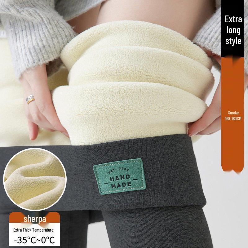 2025 New Winter Gray Plus Velvet Cotton Pants for Tall Women – Soft, Skin-Friendly, and Warm Base Layer