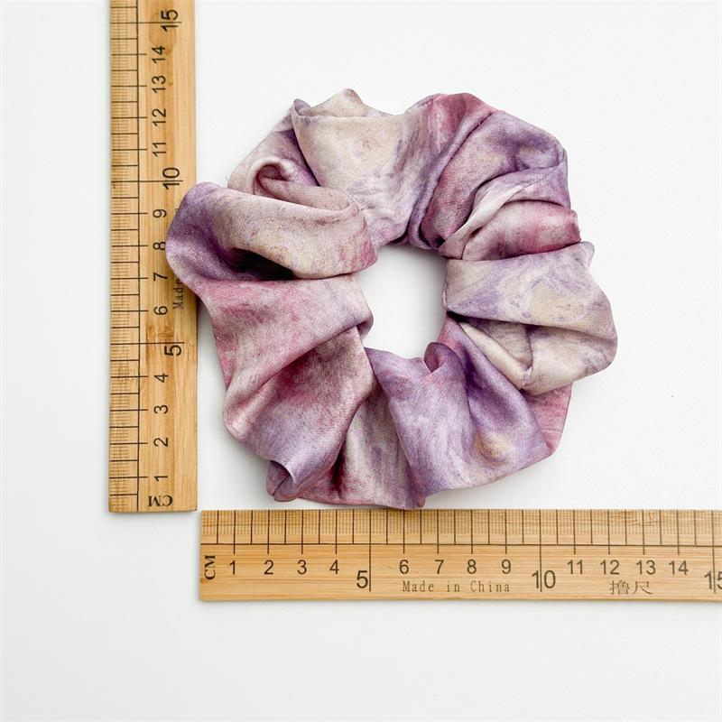 New Zari-dyed Satin Fabric Large Braided Hairband, Stylish and Versatile Elastic Hair Tie for Women's Updo Hairstyle