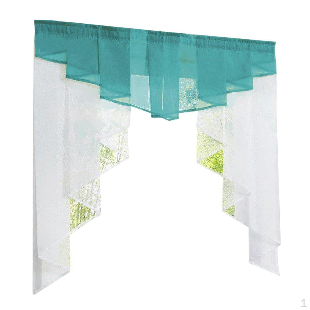 

Элегантная плиссированная тюль-занавеска, 140Шx145В Blue 120Wx125H