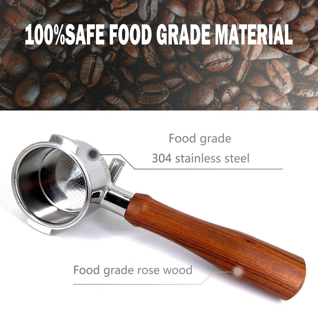 NEOUZA Espresso Portafilter, 51mm, Compatible with DeLonghi Stilosa ECP31.21, ECP33.21, and ECP35.31 Coffee Machines, Non-Pressurized Basket, Double