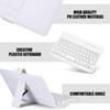 Stylish Bluetooth Keyboard Cover & Case for Android and iOS, Lightweight, Easy To Handle, Portable, and Detachable (White)