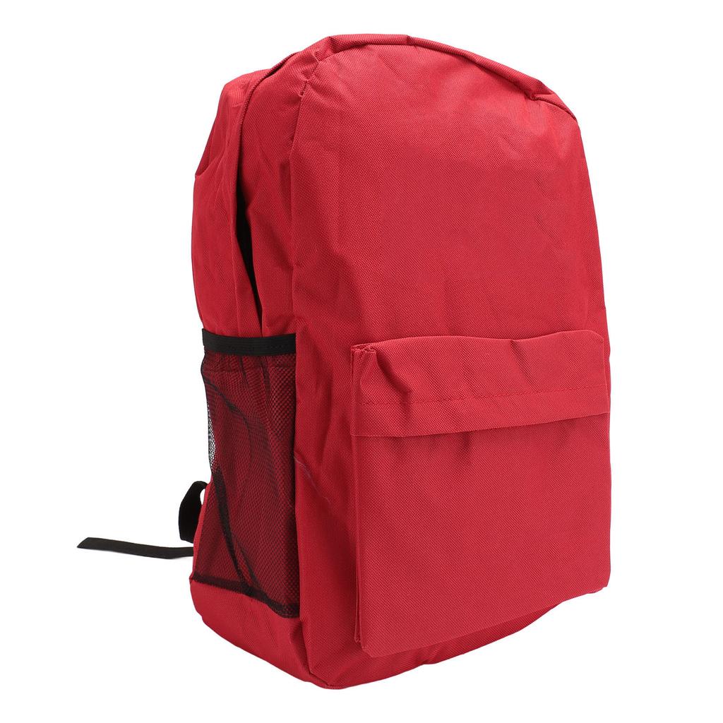 Red Canvas Backpack Printed School Backpack Lightweight Soft School Backpack with Adjustable Shoulde
