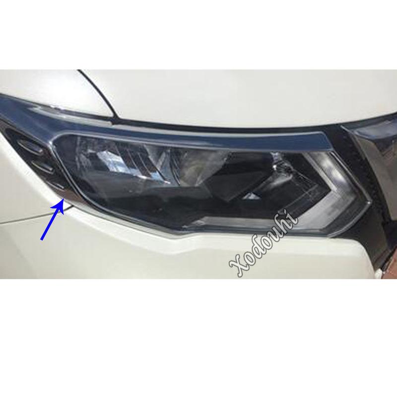 Car Body Front Head Light Lamp Molding Frame Stick Cover Trim For Nissan X-Trail T32/Rogue 2014 2015 2016 2017 2018
