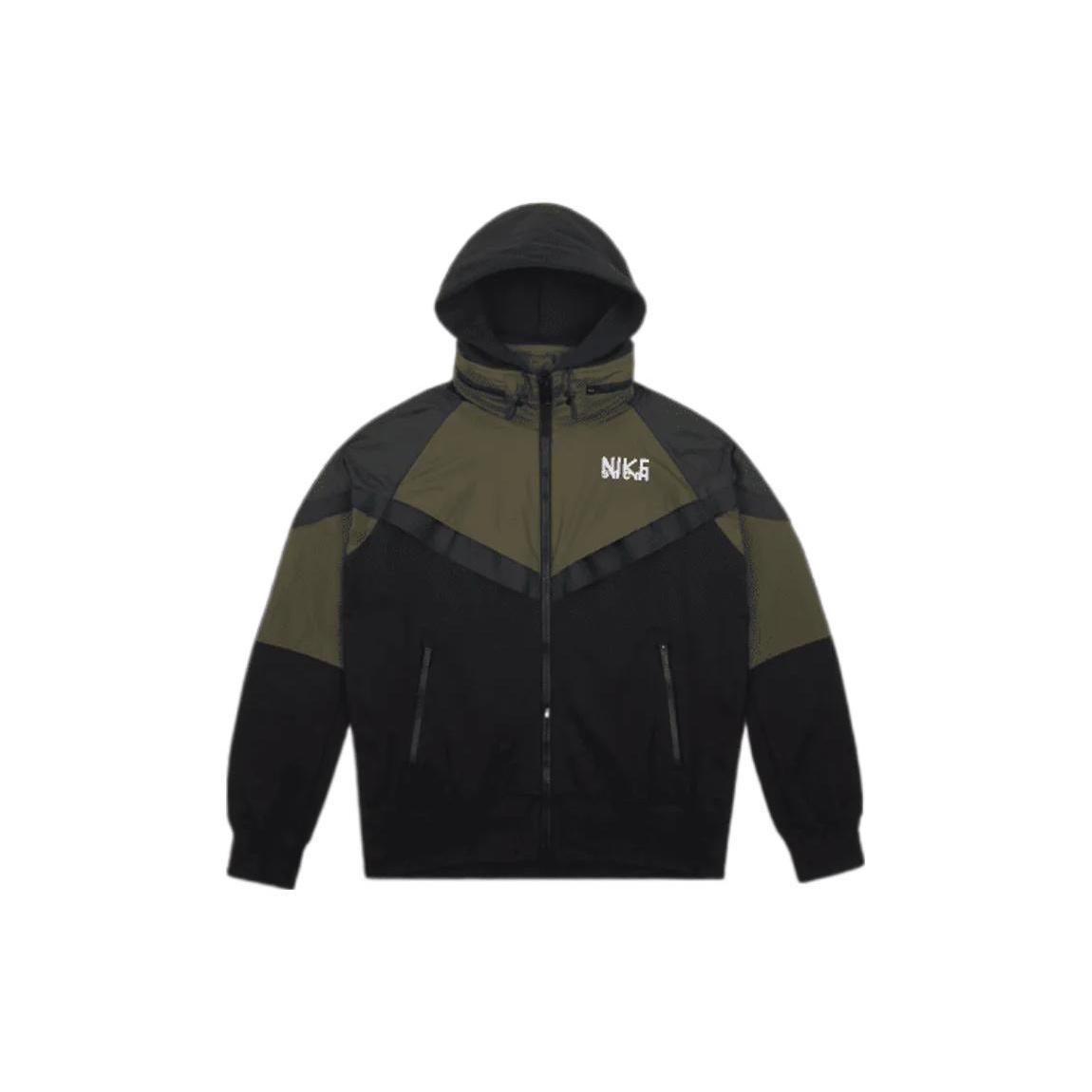 Nike x sacai Logo Half Zip Jacket  Cargo Khaki Black  Men s DQ9030-325 M