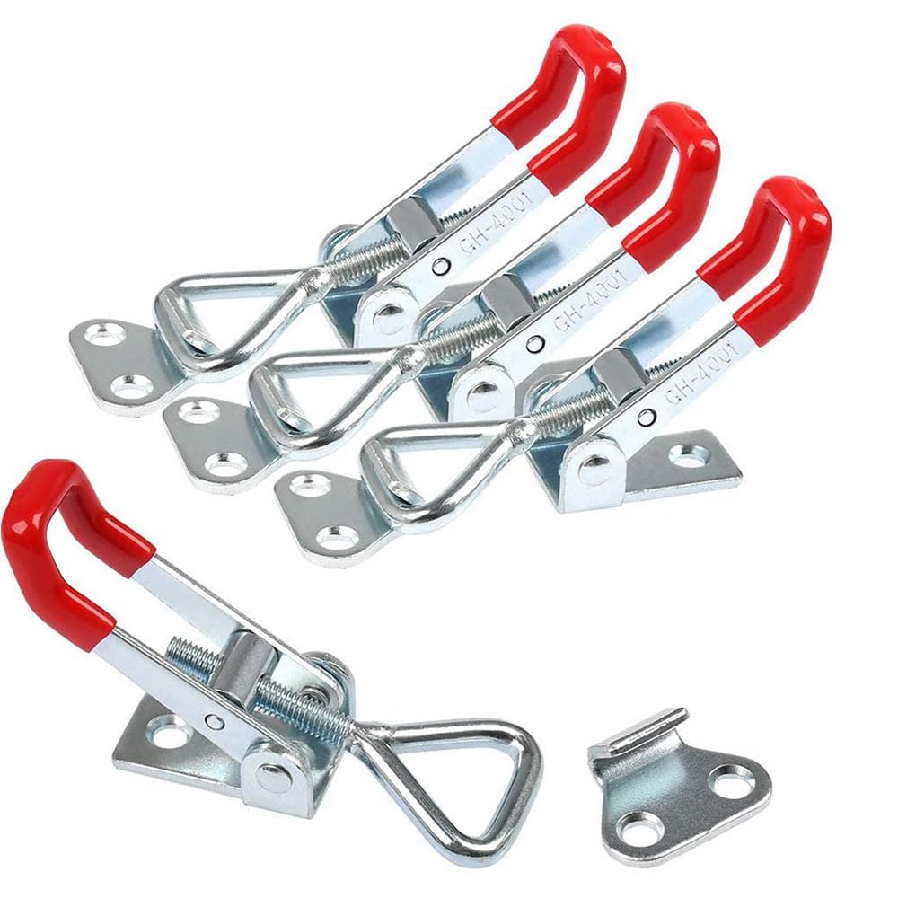

WANJICHENRUI Adjustable Toggle Action Hand Easy Door Metal Door Horizontal Fixed Door Door Set of 4 Clamps, GH-4001-SS, Push/Pull Tool, Installation,